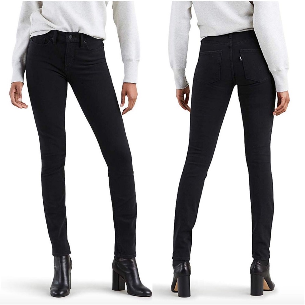 Levis 721 High Rise Skinny To The Nine Black Jeans